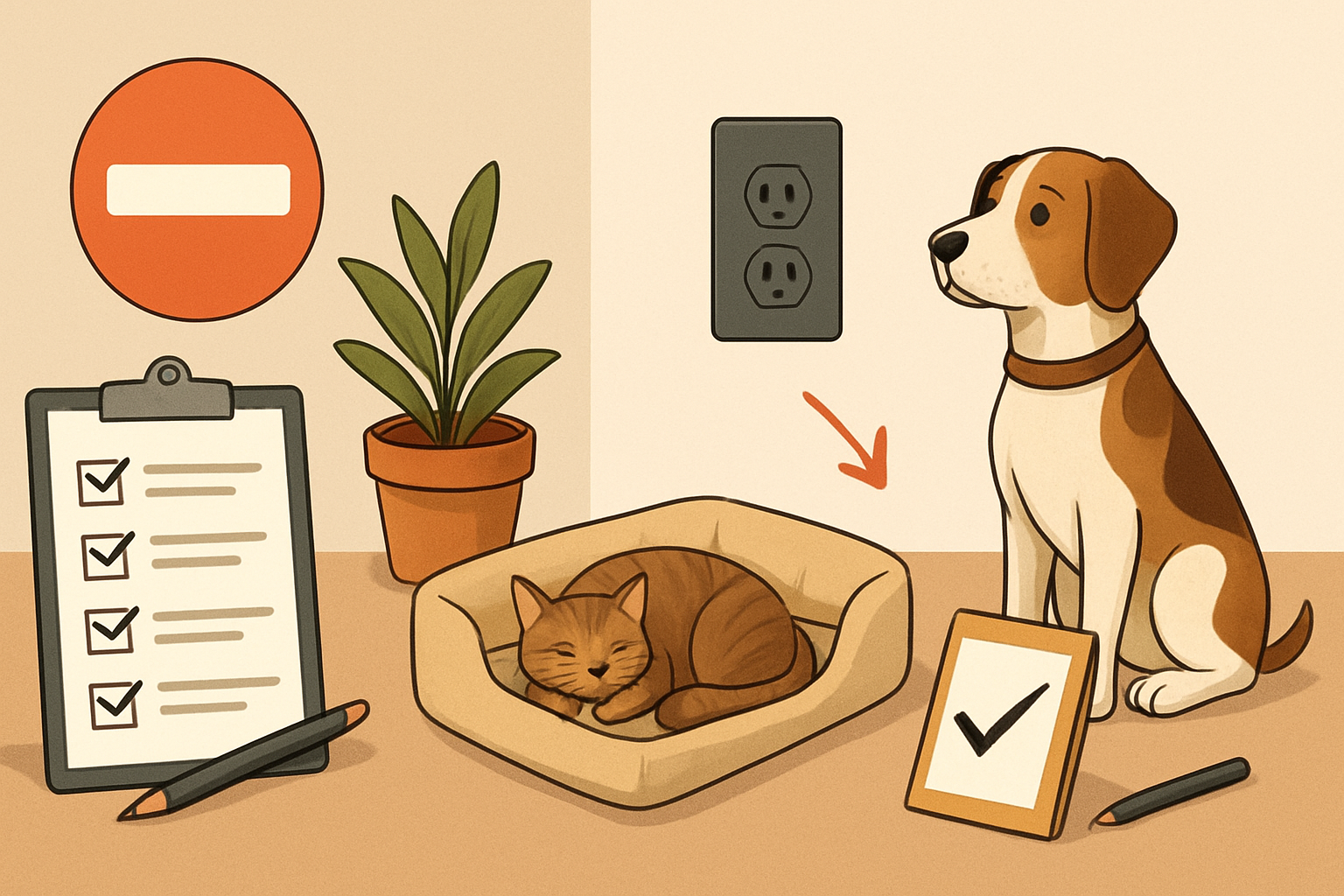 Pet safety checklist for renters in the US: visual comparison of options