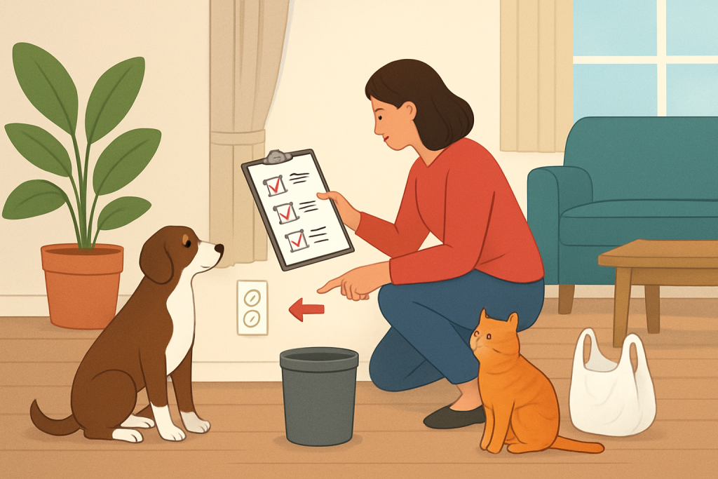 Pet safety checklist for the home: practical guide illustration