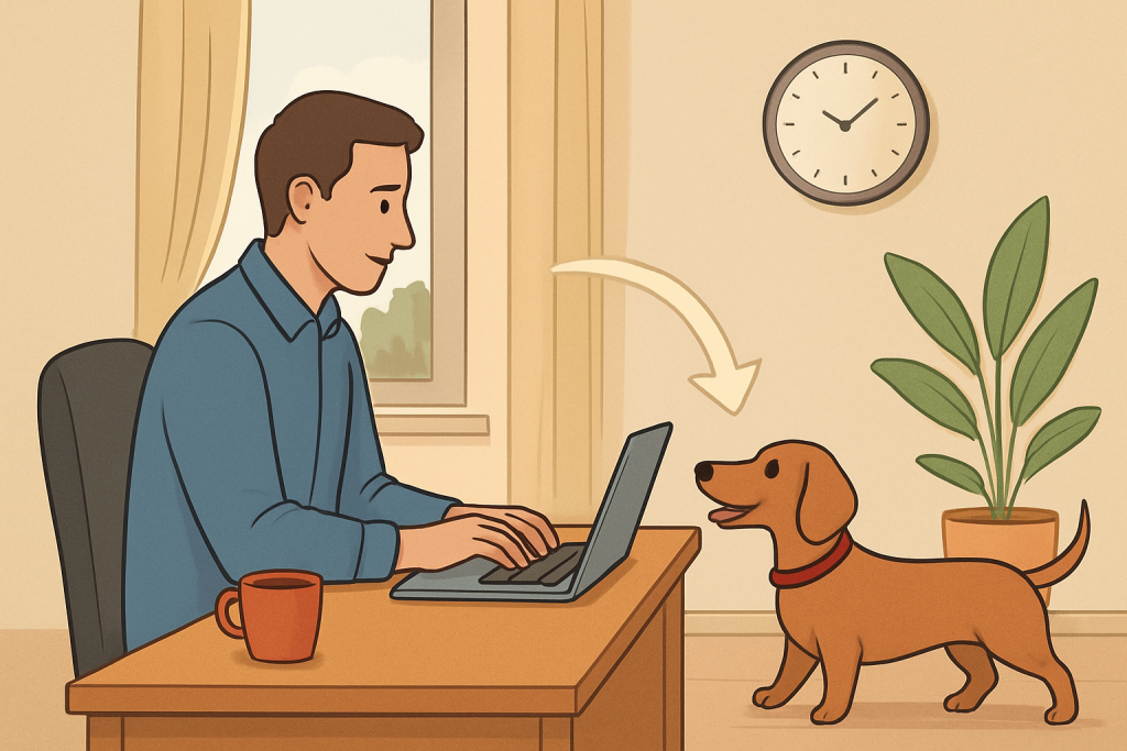 Daily dog care routine for working owners: practical guide illustration
