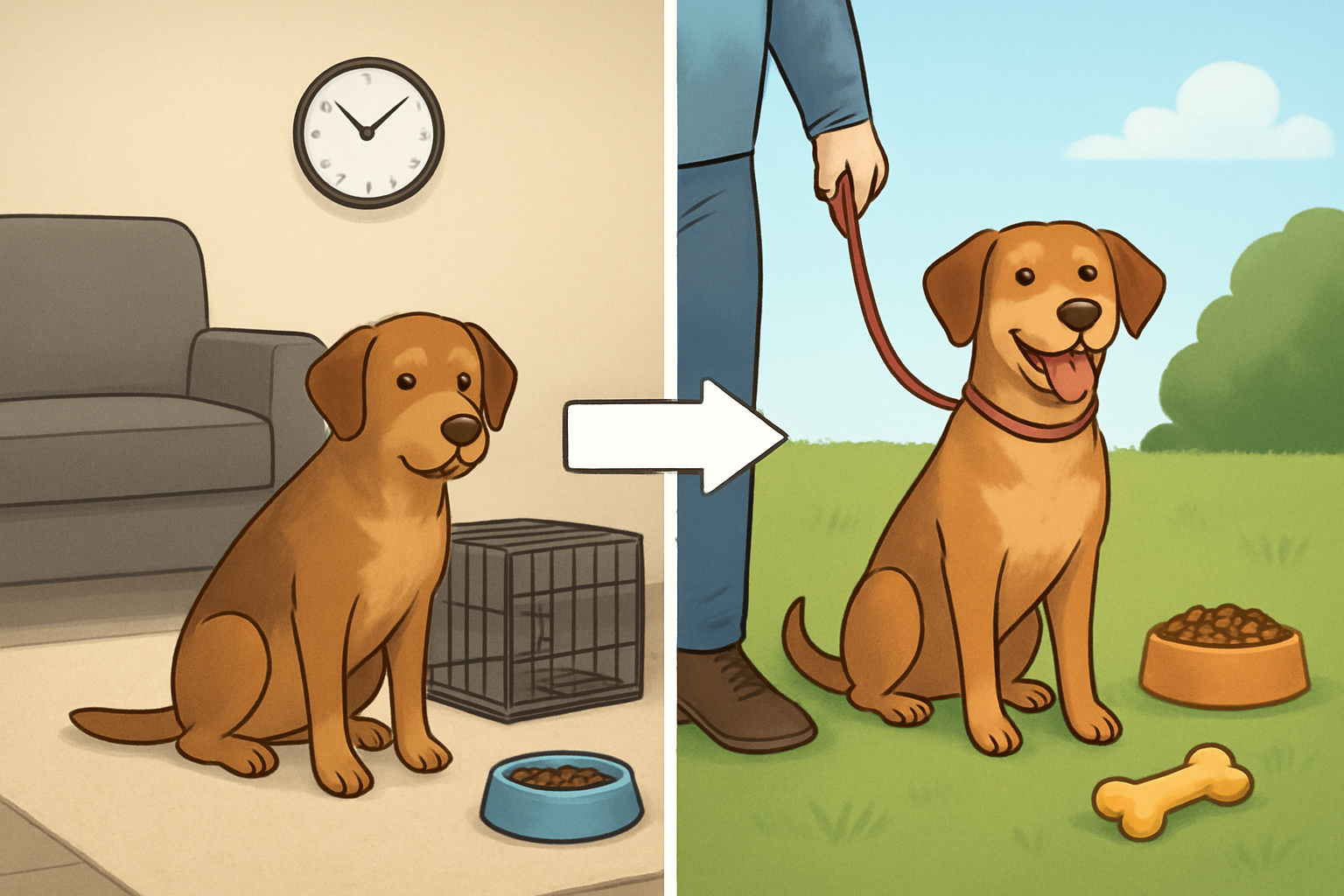 Daily dog care routine for working owners: visual comparison of options