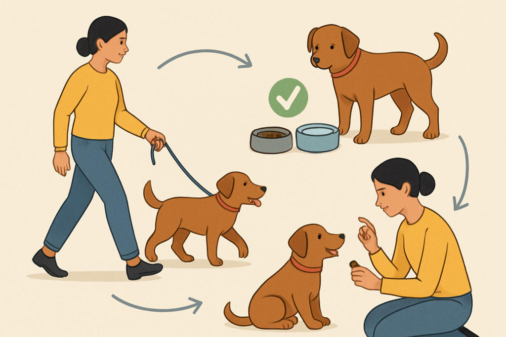 Daily dog care checklist for busy owners: practical guide illustration