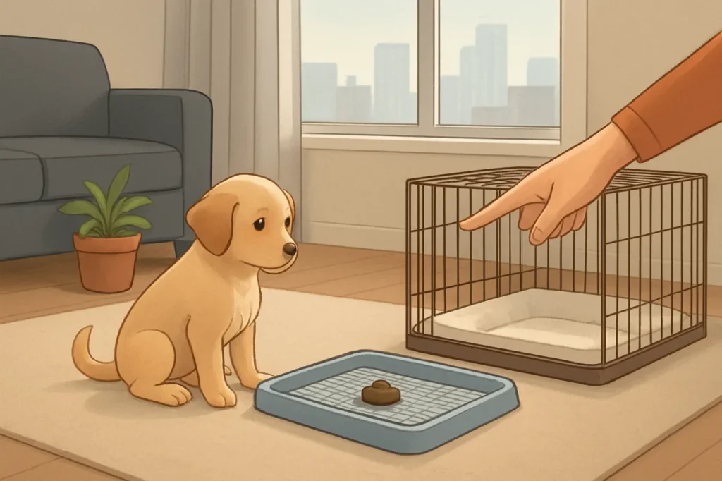 House training a puppy in an apartment: practical guide illustration