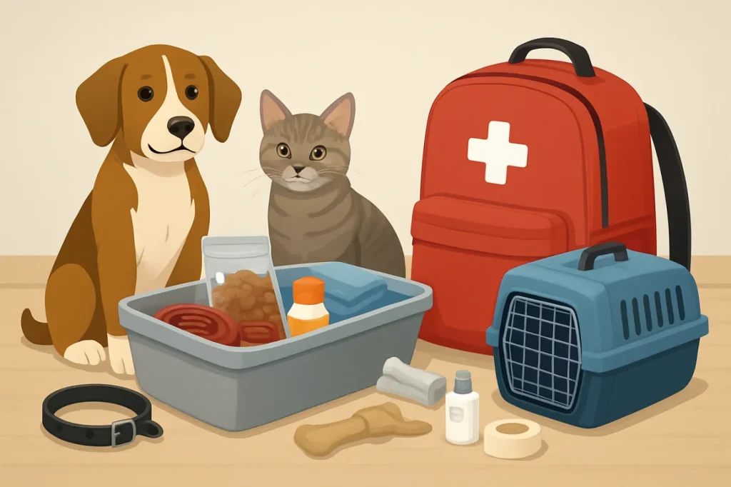 How to make a pet emergency kit for dogs and cats: practical guide illustration