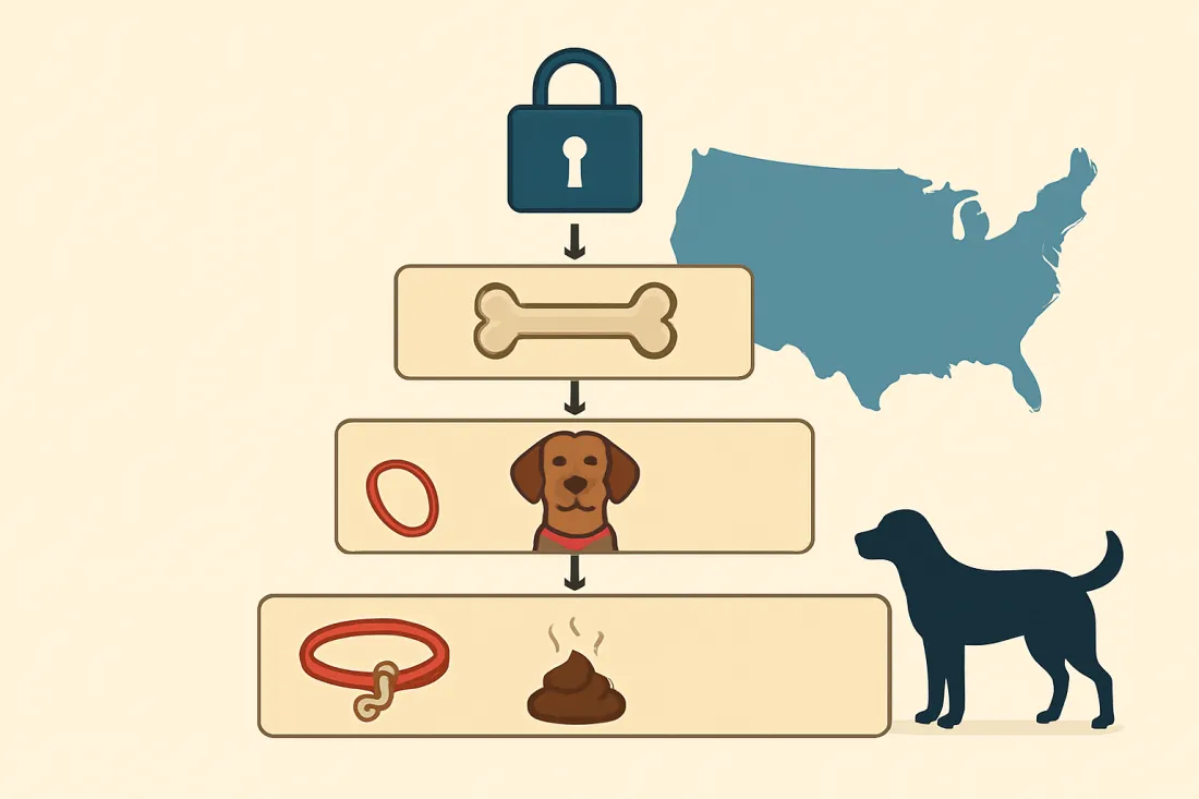 US pet laws every dog owner should know: diagram of key elements
