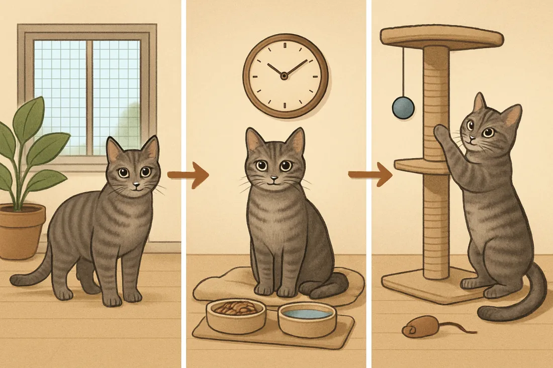 How to keep an indoor cat happy and safe: visual comparison of options