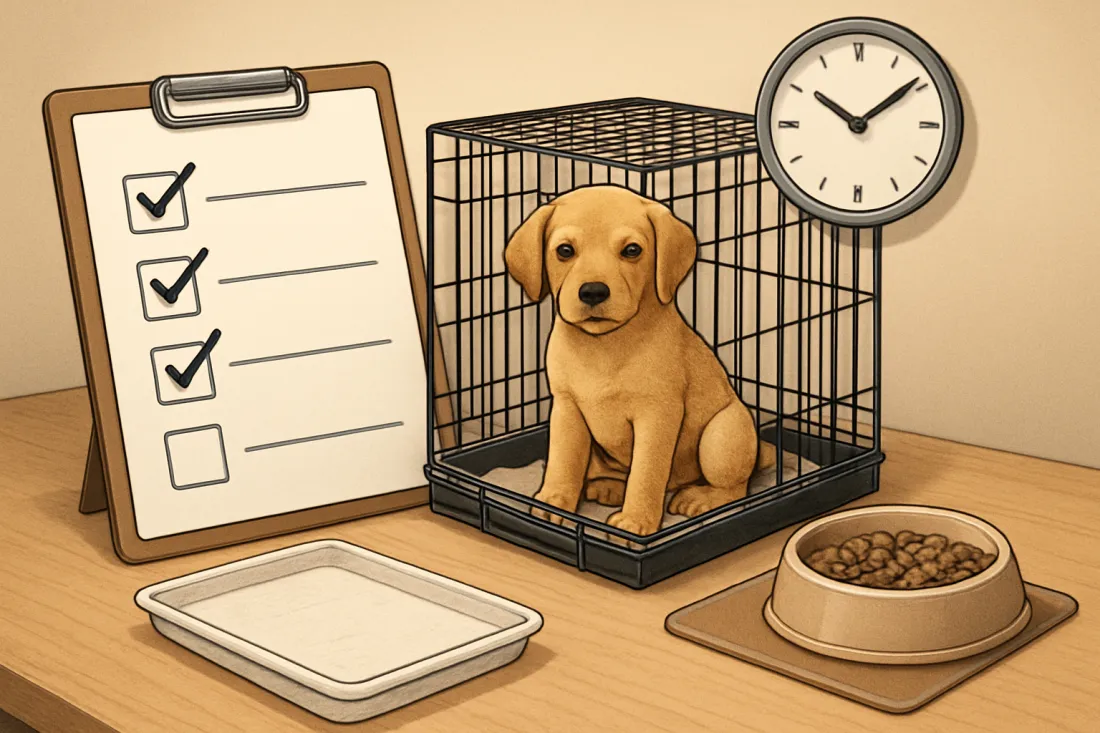 House training a puppy while working full time: practical checklist before acting