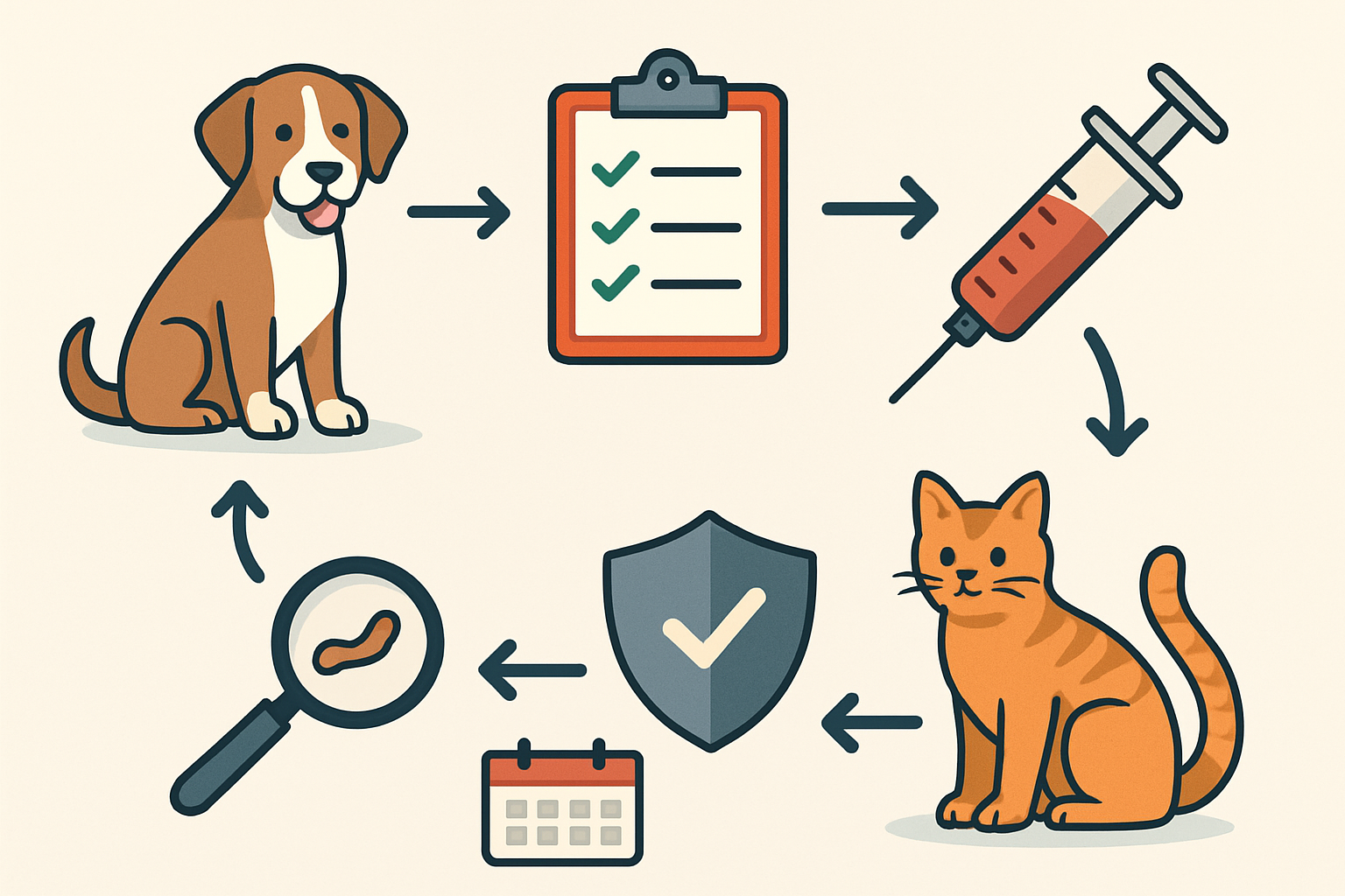 Pet preventive care schedule usa: diagram of key elements
