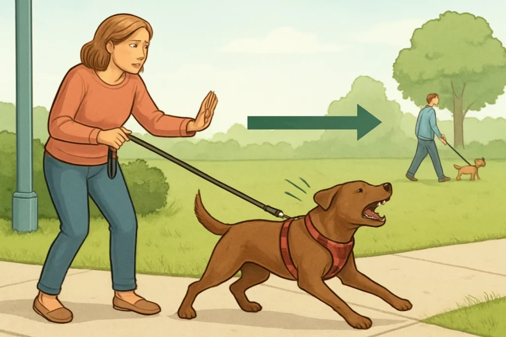 How to avoid leash reactivity in dogs: practical guide illustration