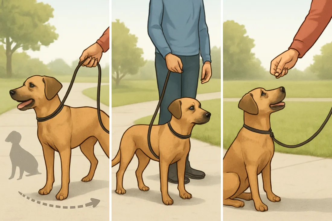 How to avoid leash reactivity in dogs: visual comparison of options