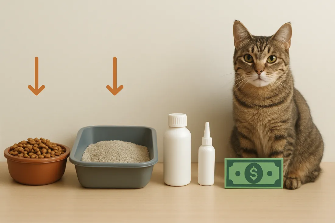 How much does a cat really cost monthly: visual comparison of options