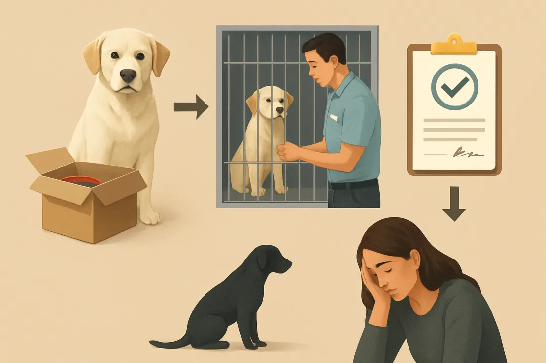 What happens when you surrender a pet to a shelter: visual comparison of options