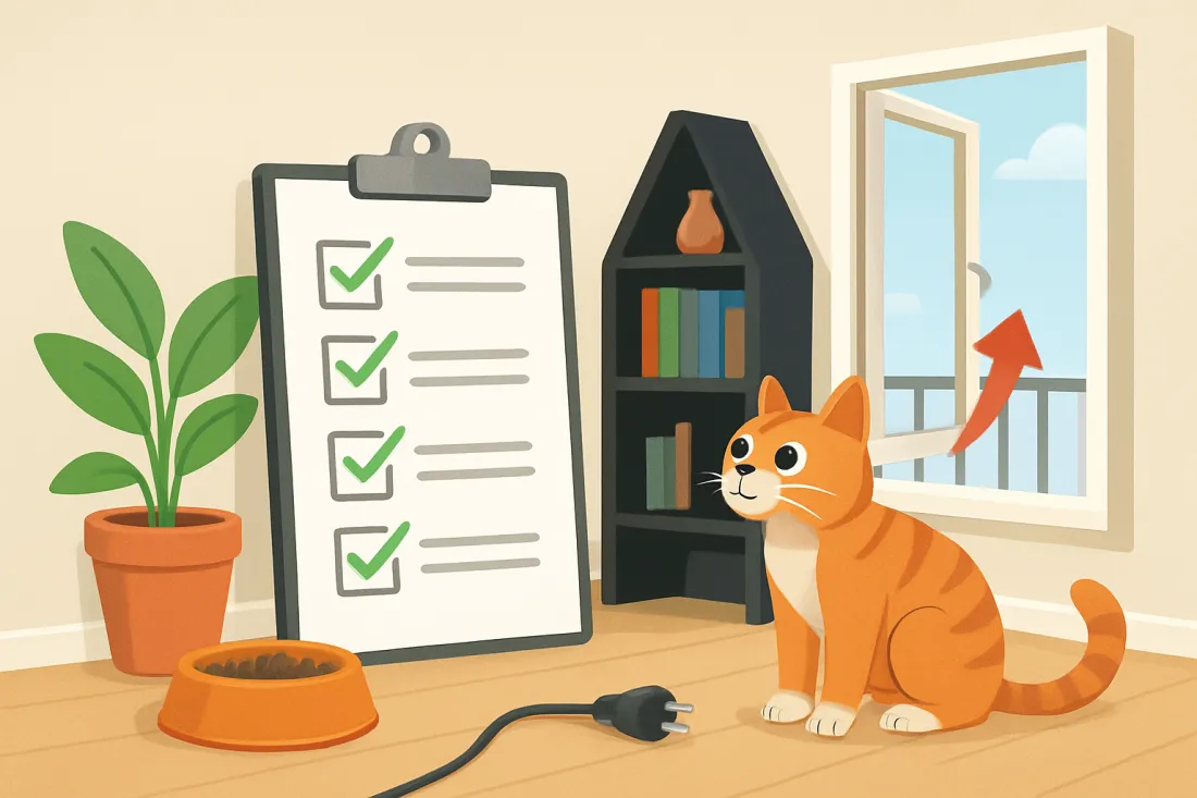 How to cat proof an apartment to avoid accidents: practical checklist before acting