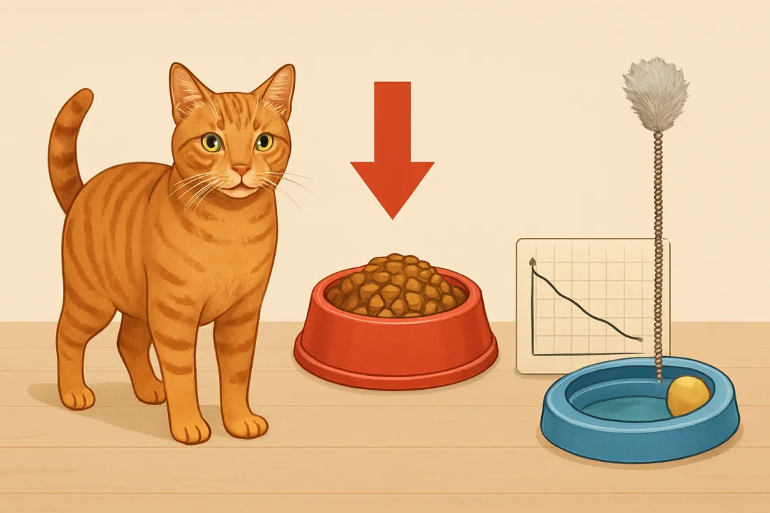 How to avoid obesity in indoor cats: visual comparison of options