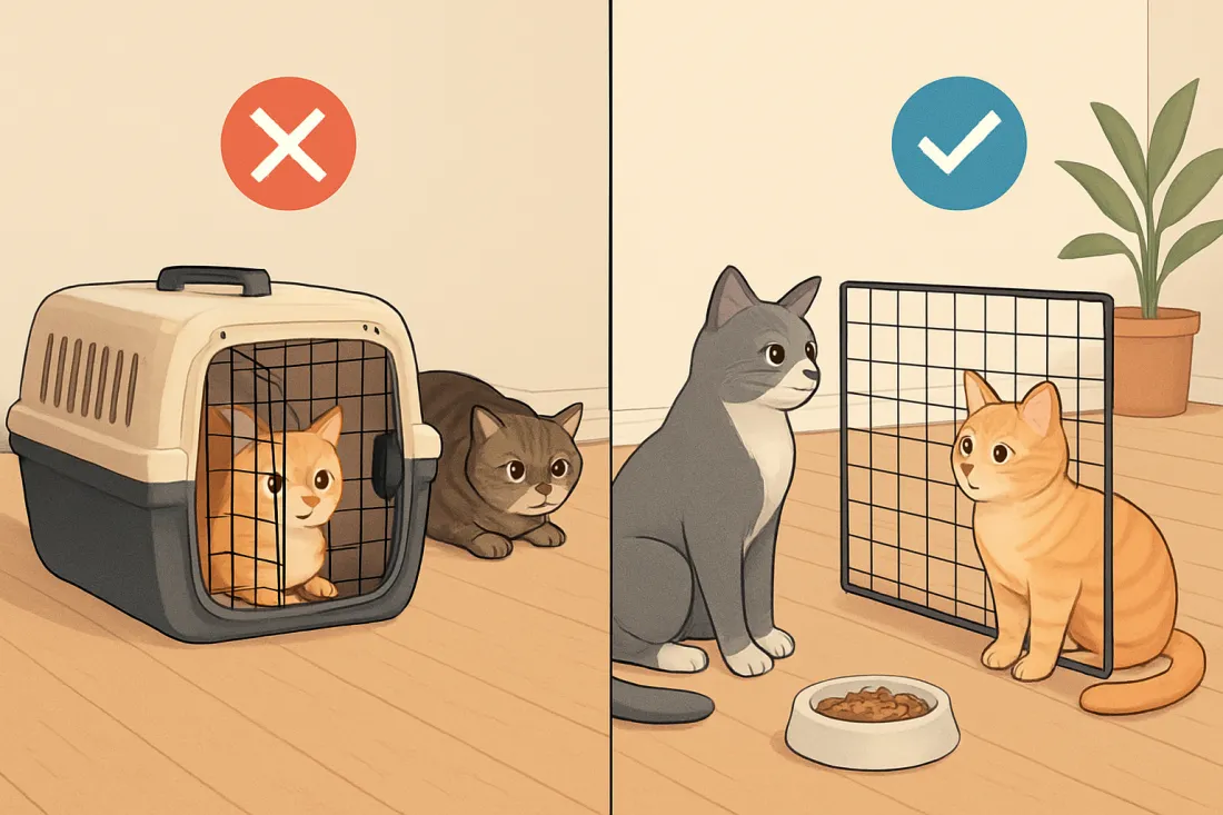Mistakes to avoid when introducing a new cat to your home: visual comparison of options