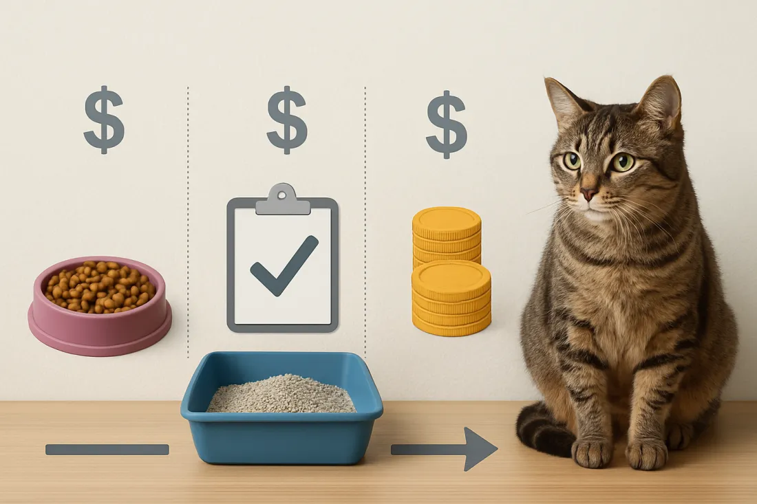 How much does a cat cost per year: visual comparison of options