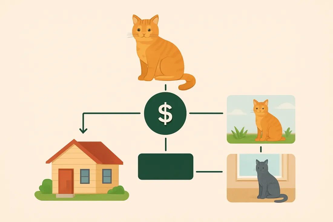 How much does a cat cost per year: diagram of key elements