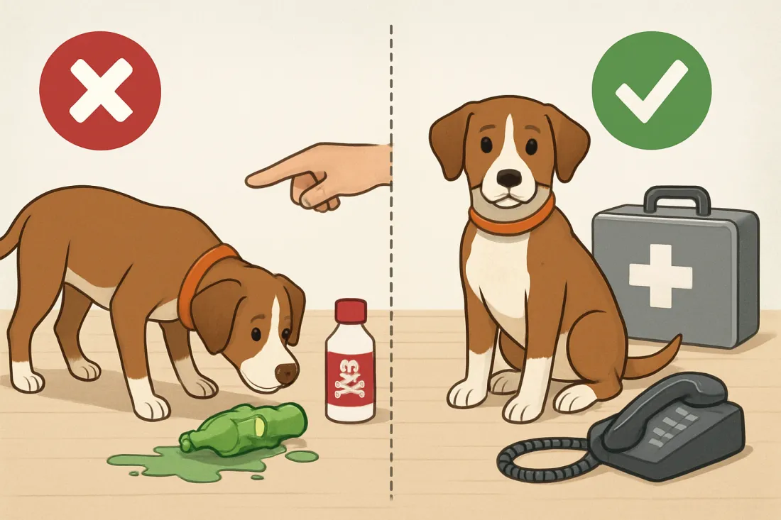 What to do if your dog eats something toxic: practical checklist before acting