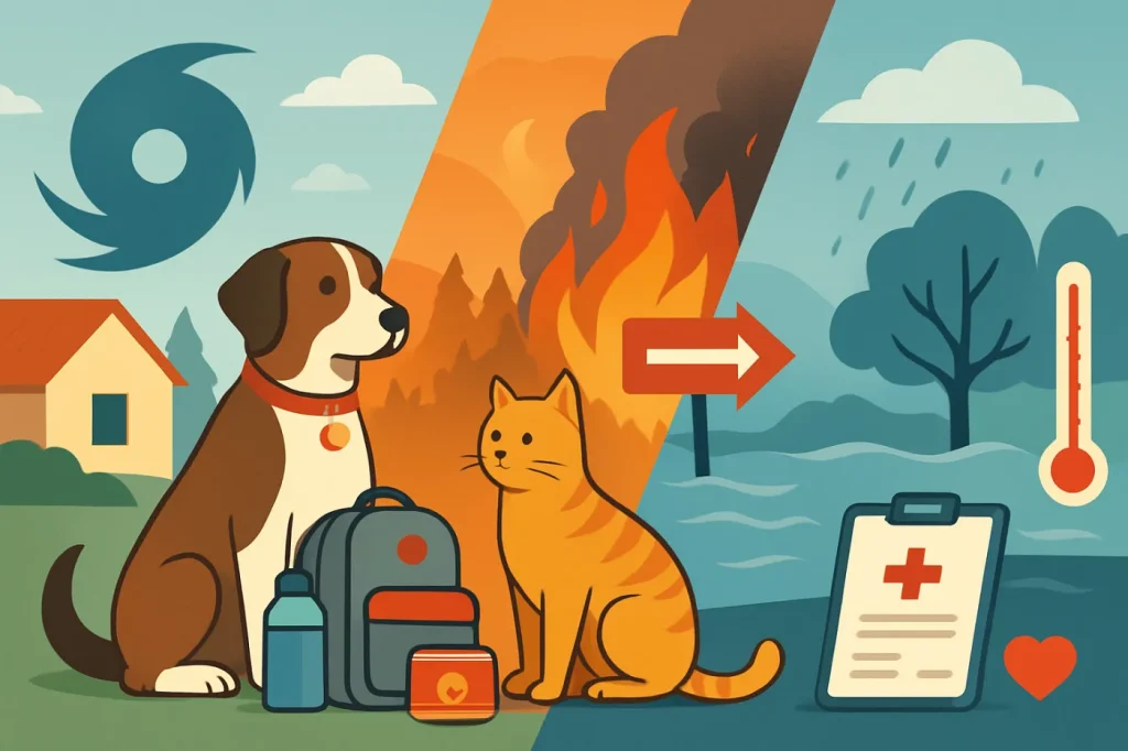 Pet emergency plan for hurricanes wildfires and evacuations: practical guide illustration