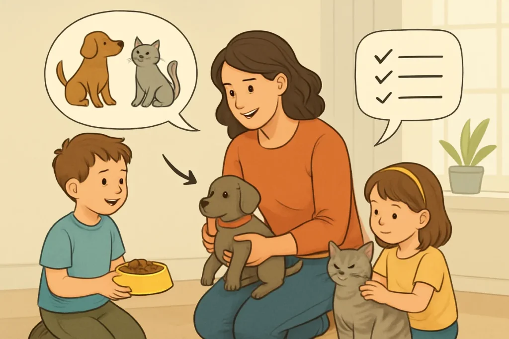How to prepare kids for a new pet: practical guide illustration