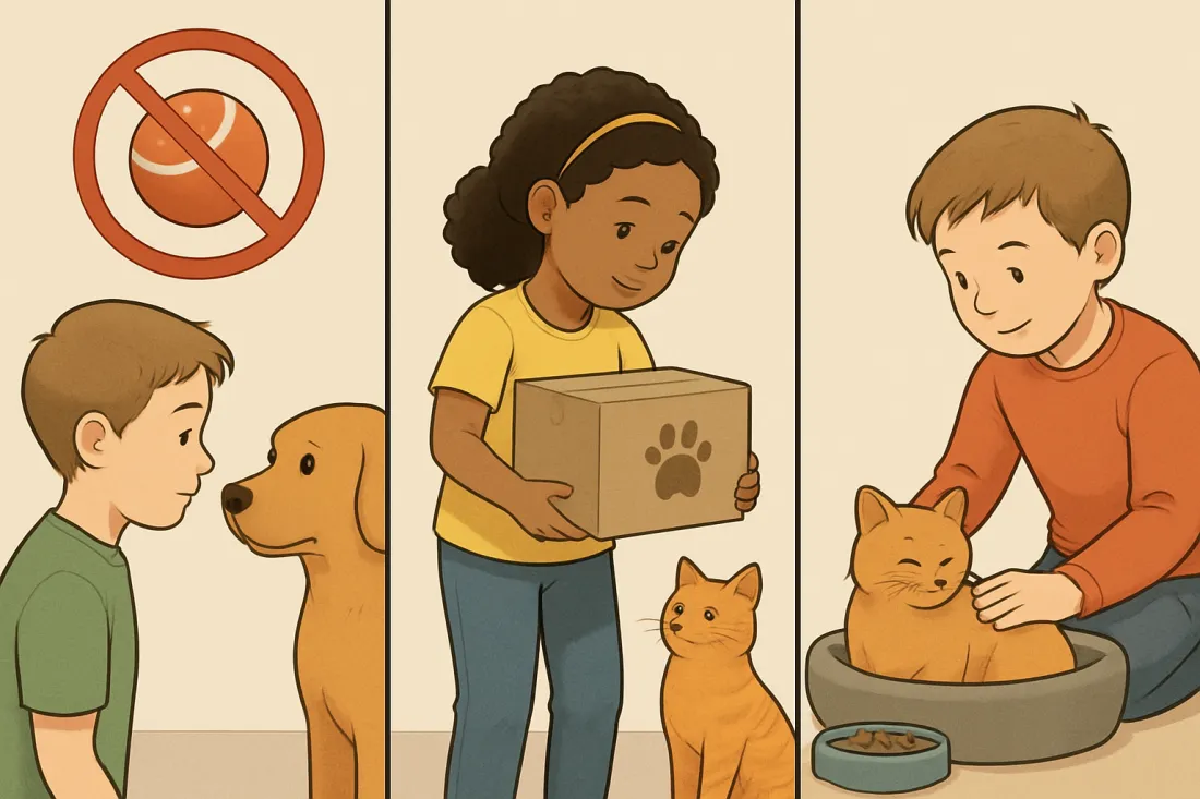 How to prepare kids for a new pet: visual comparison of options