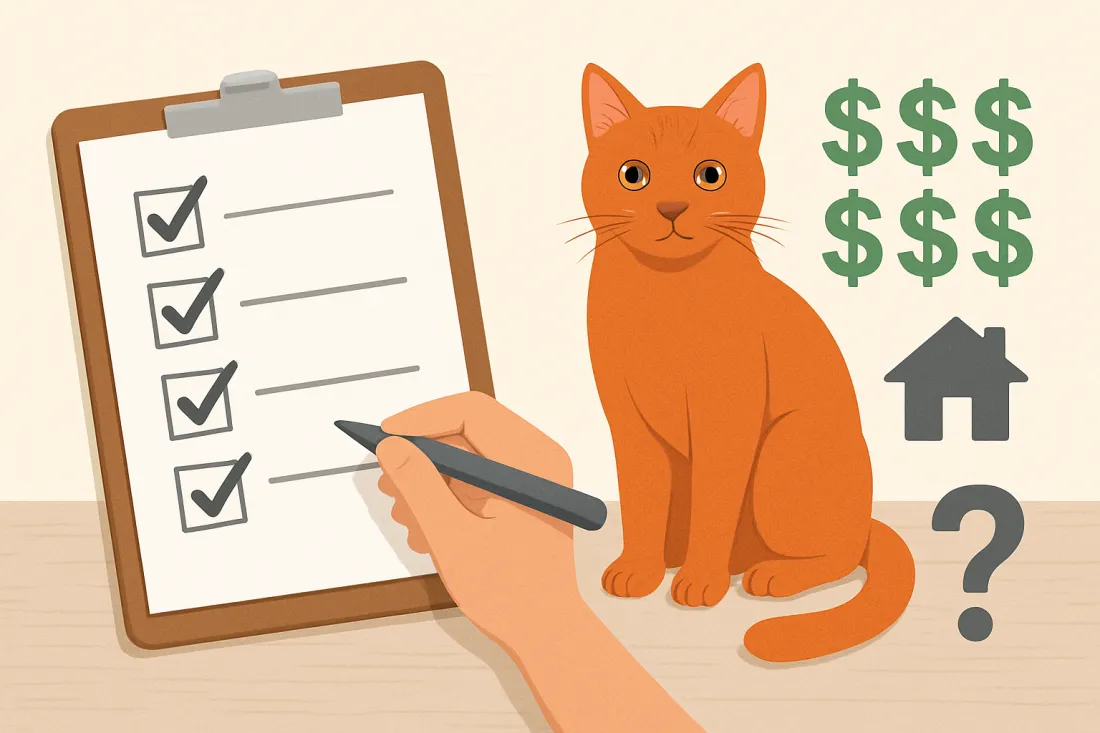 Questions to ask yourself before adopting a cat: practical checklist before acting