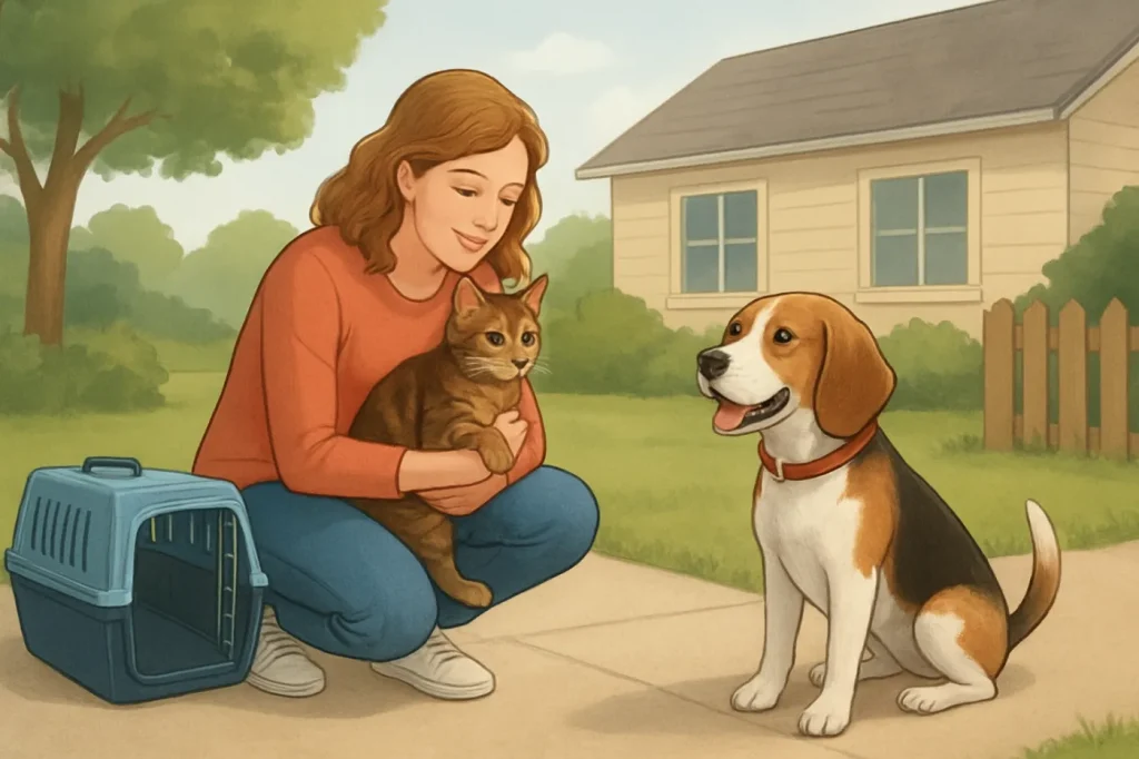 First 30 days after adopting a dog or cat: practical guide illustration