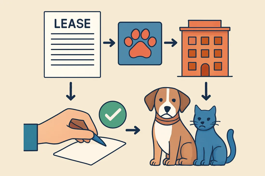 Pet adoption rules for renters in the us: diagram of key elements