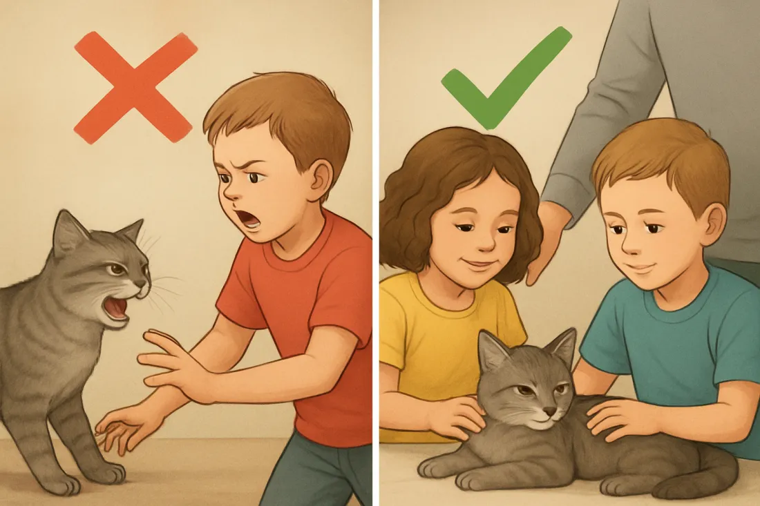 Is it safe to adopt a cat with small children: visual comparison of options