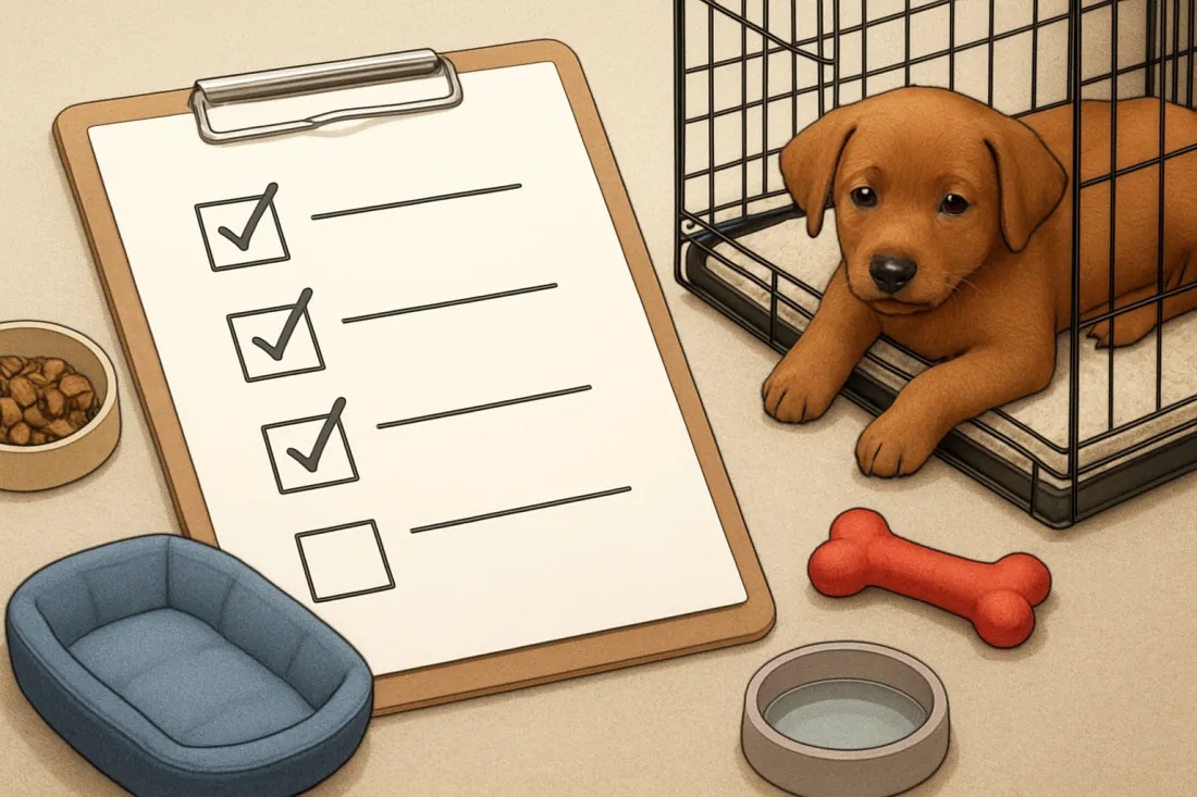 First night with a puppy at home: practical checklist before acting
