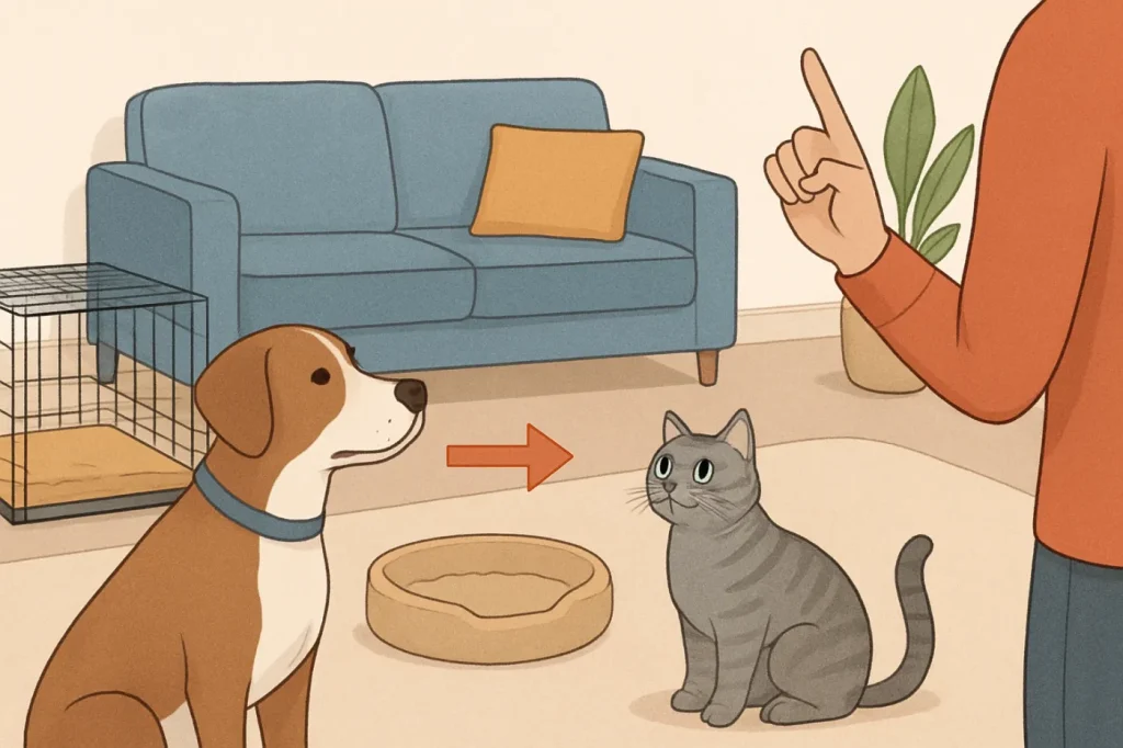 House rules for dogs and cats new home: practical guide illustration