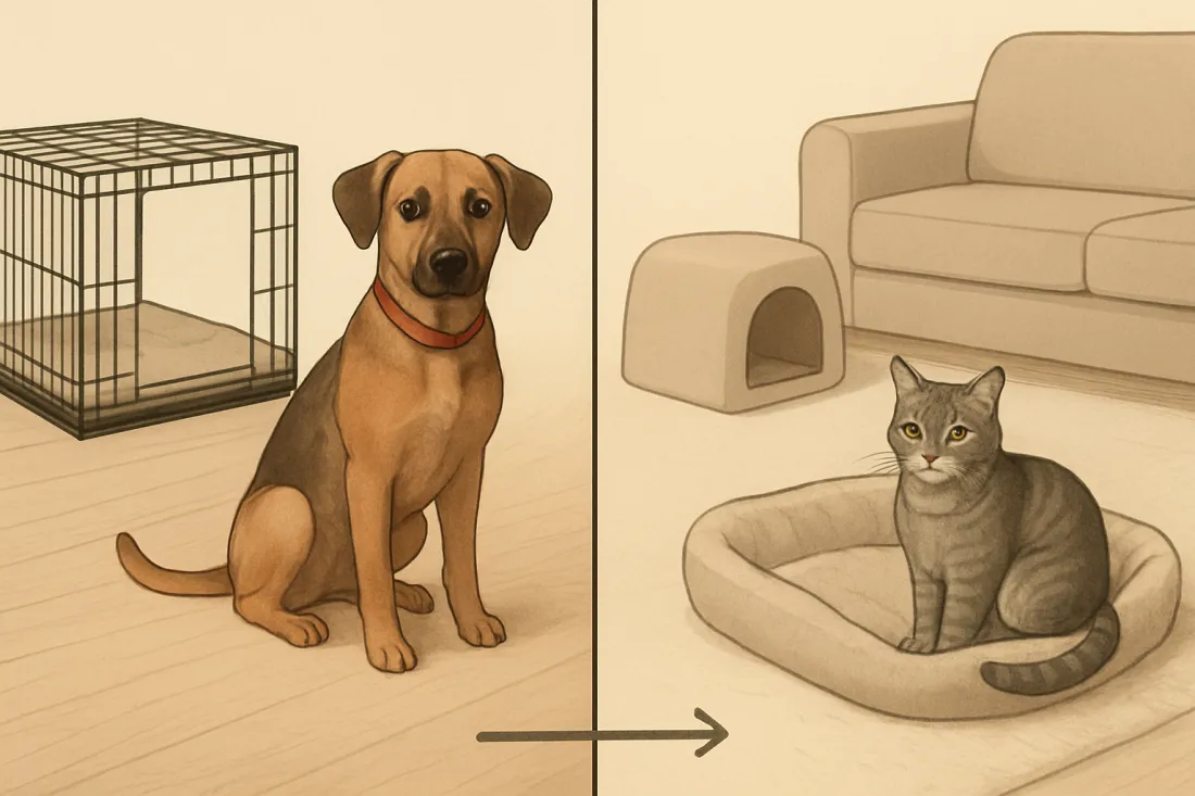 House rules for dogs and cats new home: visual comparison of options