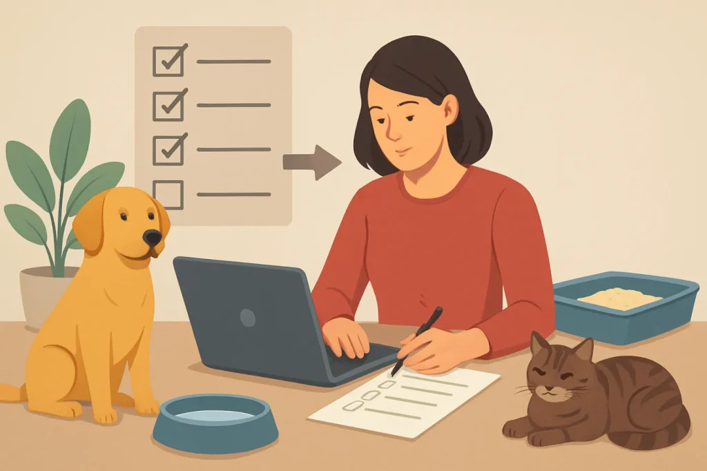 Daily pet care checklist for working owners: practical guide illustration