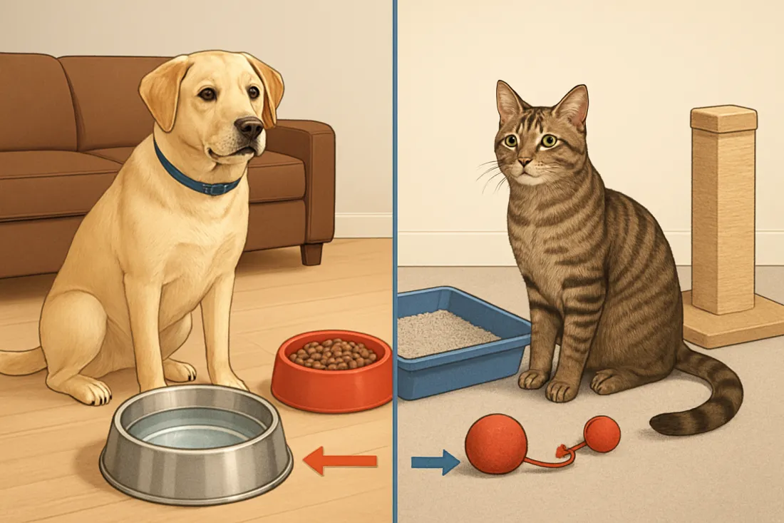Daily pet care checklist for working owners: visual comparison of options