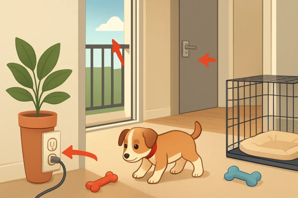 How to pet proof an apartment for a new puppy: practical guide illustration