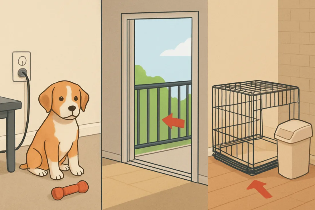 How to pet proof an apartment for a new puppy: visual comparison of options