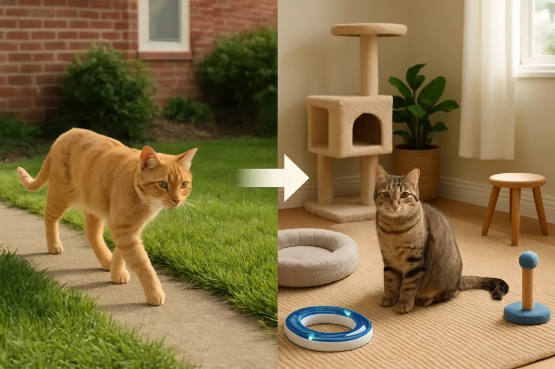 How to keep an indoor cat happy and healthy: visual comparison of options