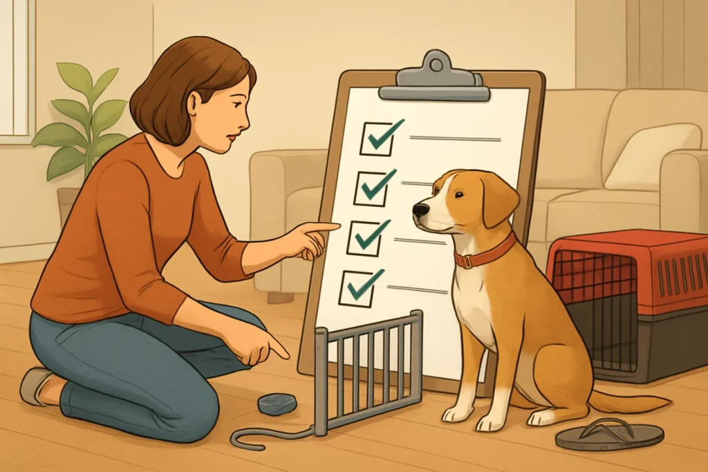 Pet proofing checklist for new dog owners: practical guide illustration