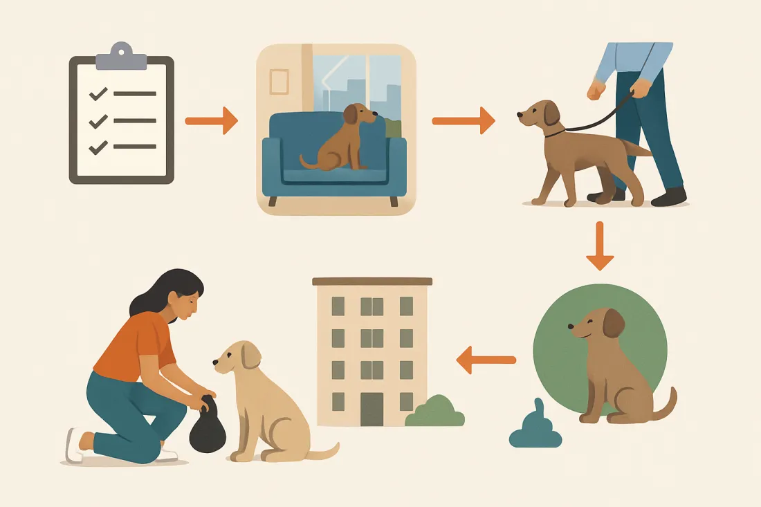 Apartment pet rules and etiquette usa: diagram of key elements