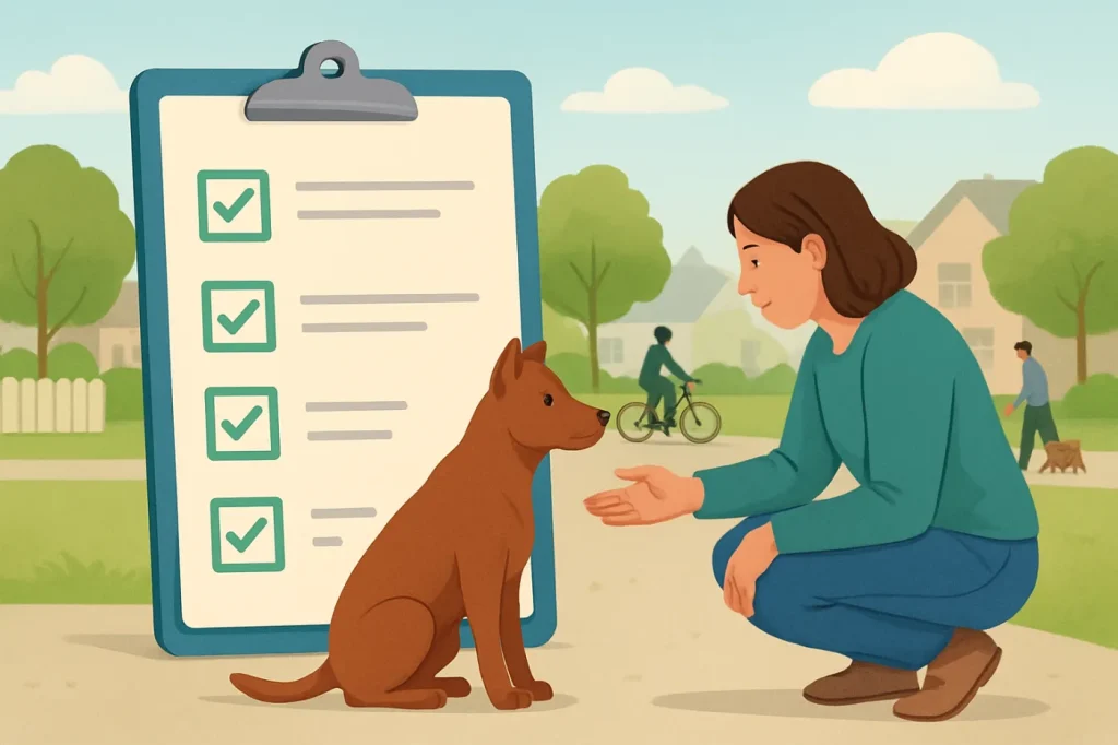 Responsible dog socialization checklist: practical guide illustration