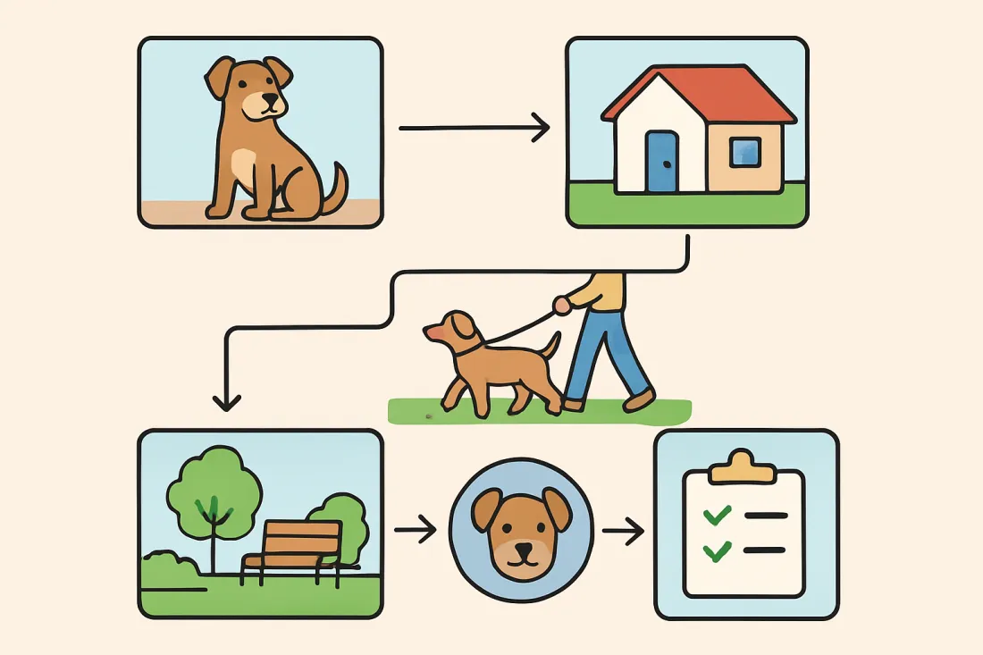 Responsible dog socialization checklist: diagram of key elements