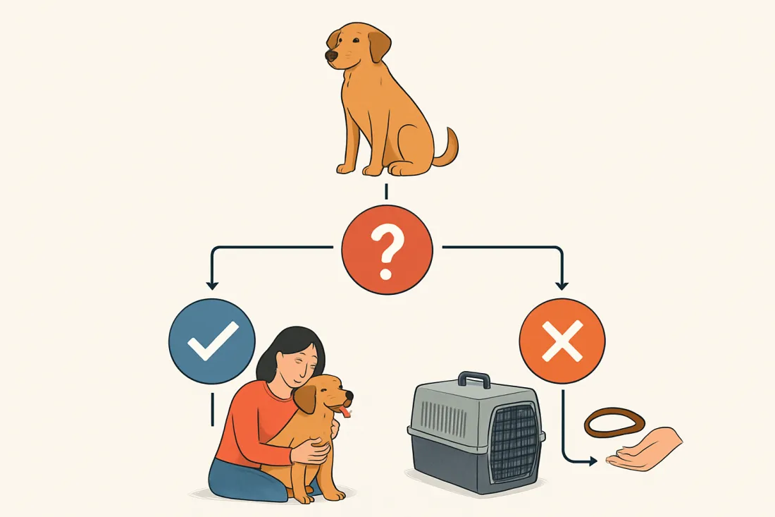 How to decide if you should rehome your dog: diagram of key elements