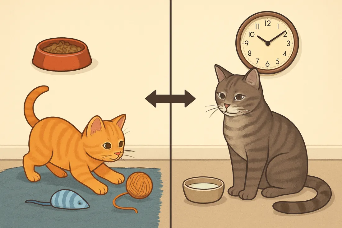 Should i adopt a kitten or adult cat: visual comparison of options
