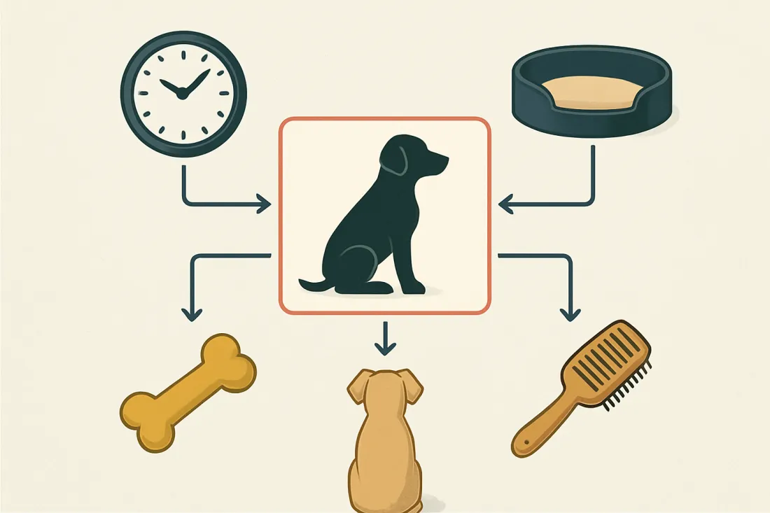 Best dog breeds for busy professionals: diagram of key elements
