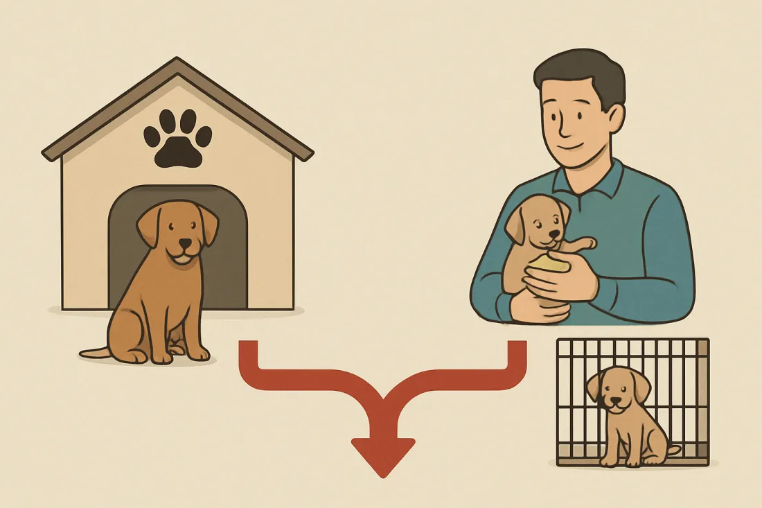 Should i adopt a dog or buy from a breeder: diagram of key elements