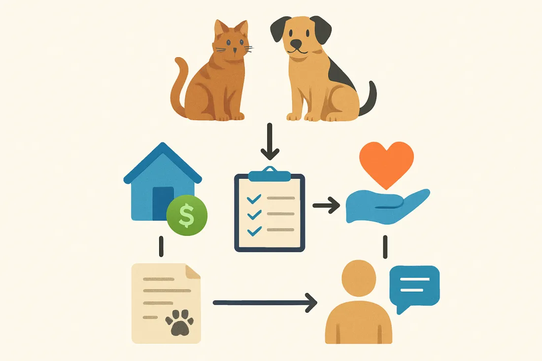 How to avoid having to give up my pet: diagram of key elements