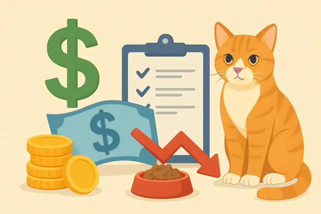 Average yearly cost of a cat: practical guide illustration