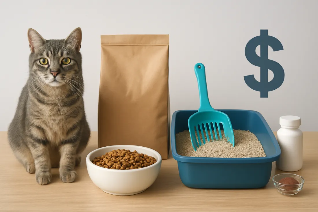 Average yearly cost of a cat: visual comparison of options