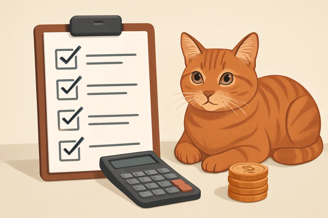 Average yearly cost of a cat: practical checklist before acting