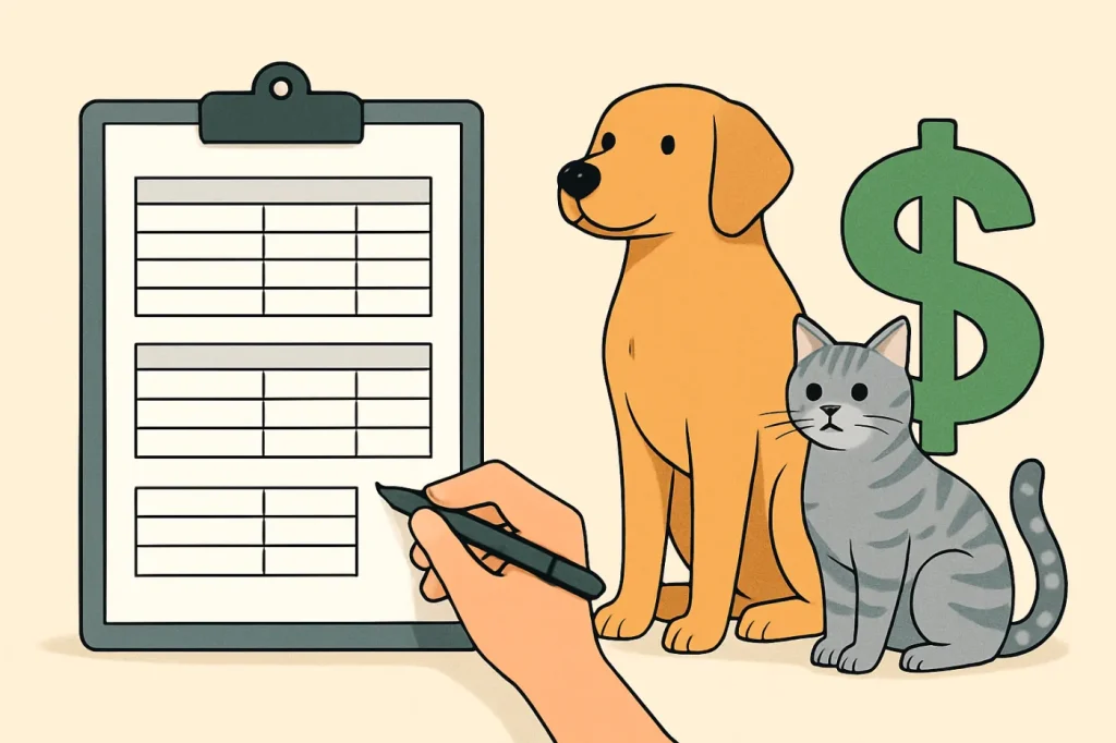 Pet budget template annual and monthly: practical guide illustration