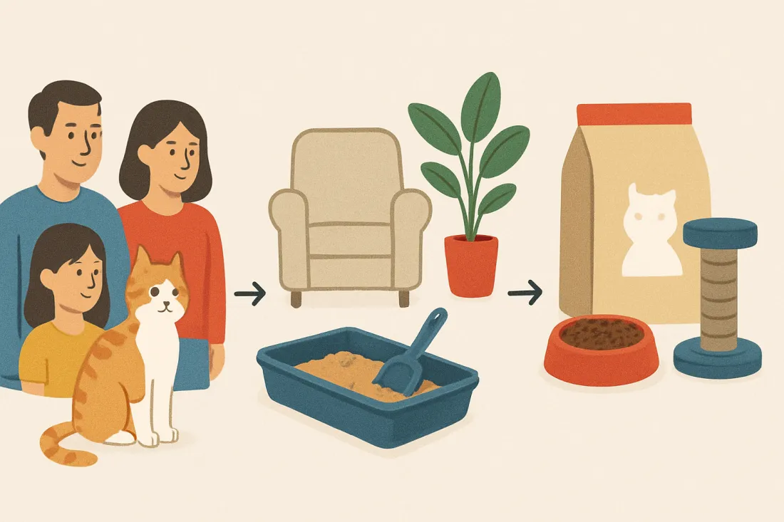 Family cat adoption checklist: visual comparison of options